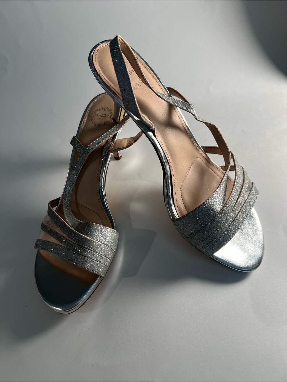 I. Miller Silver Women's Slingback Evening Sandals Size 11